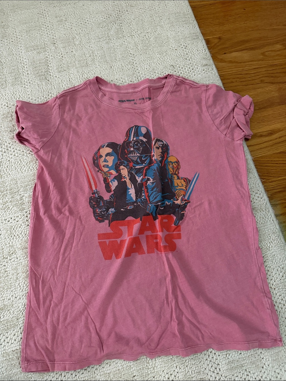 Junk Food Clothing Pink Star Wars Graphic Tee for Kids